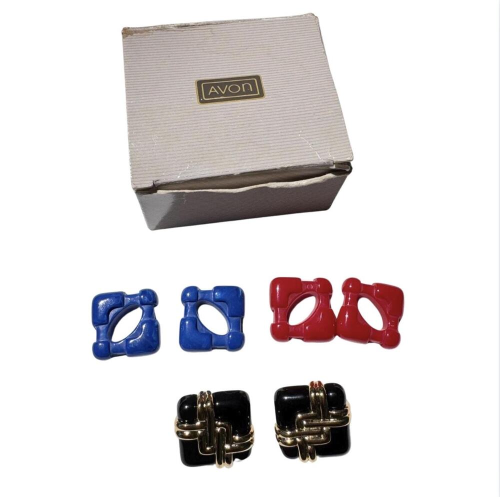 Vintage Avon Interchangeable Earrings in Box